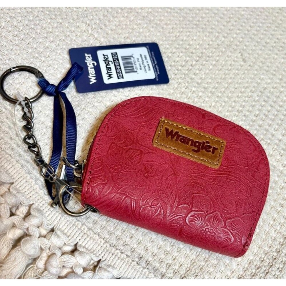 Wrangler Embossed Floral Card Holder
